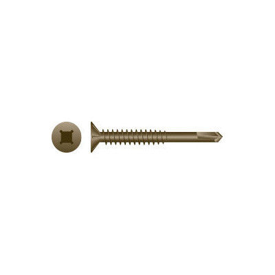 Intercorp #10-16 x 2-1/2" Phillips/Square Drive Flat Head Pilot Point Self-Drilling Screws, WAR - 1500 Qty