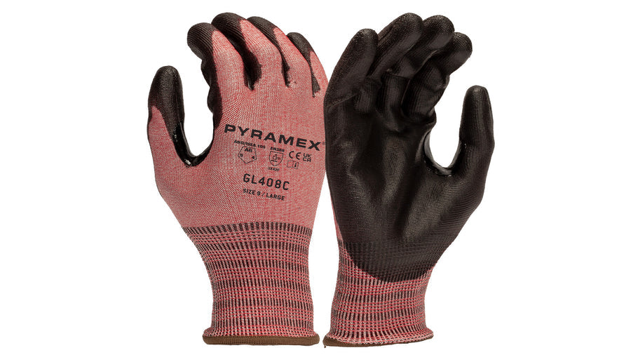 Pyramex 18 Gauge HPPE Polyurethane Coated A6 Cut Resistant Gloves
