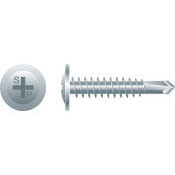 Intercorp #8 x 1/2" Phillips Modified Truss Head Type 2 Self-Drilling Screws, Zinc-Plated - 10000 Qty