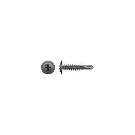 Intercorp #8 x 3/4" Phillips Modified Truss Head Type 2 Self-Drilling Screws, Black Oxide - 8000 Qty