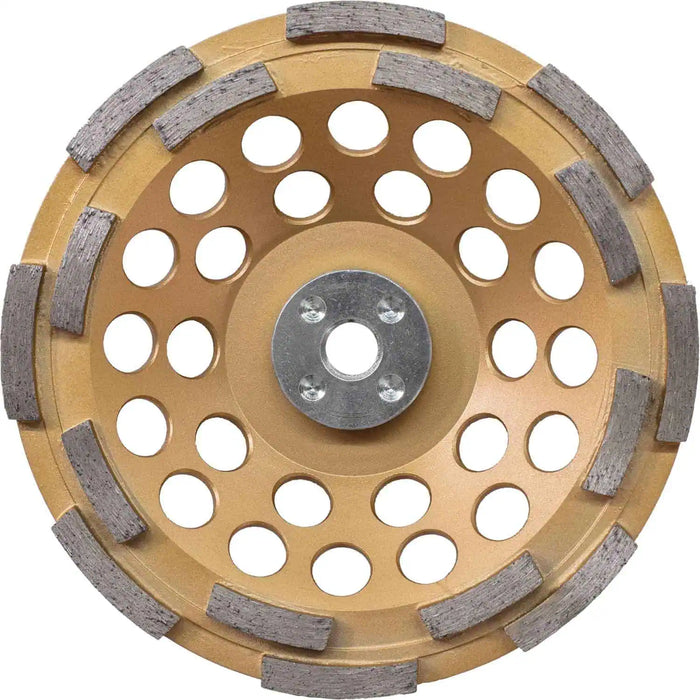 7" Low-Vibration Diamond Cup Wheel, Double Row