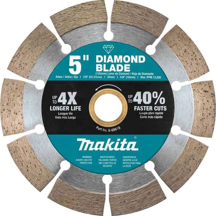  50% off Makita 5 inch segmented rim diamond blade for concrete and masonry cutting
