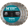 Makita 14" Segmented Rim Diamond Blade - 3/Pack