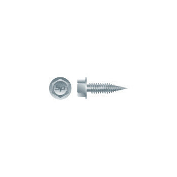 Intercorp #8 -32 x 1/2" Unslotted Indented Hex Washer Head Fine Thread Self-Piercing Screws, Zinc - 10000 Qty