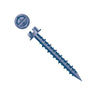 Intercorp 3/16" x 2-3/4" Slotted Indented Hex Washer Head Diamond Point Concrete Screws, Blue Ceramic - 500 Qty