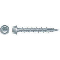 Intercorp #9-15 x 2-1/2" PoleGripper Unslotted Indented Hi-Hex Washer Head Roofing Screws with Shoulder, Strong-Shield Coated - 1500 Qty