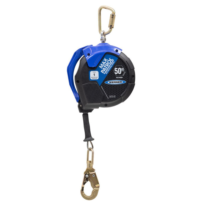 Werner 50 ft Max Patrol Self-Retracting Lifeline, Galvanized Cable at 50% off