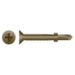 Intercorp #1/4-20 x 4-3/4" Phillips Flat Head Reamer Self-Drilling Screws with Wings Self-Drilling Screws, WAR - 500 Qty