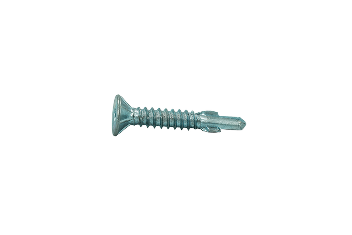 Muro M5 X 32 Mm (#12 X 1-1/4") Self Tapping Thread Screw, #2 Square Drive, Self Drilling Screw Tip, Bright Zinc Coating - 2400 Pcs