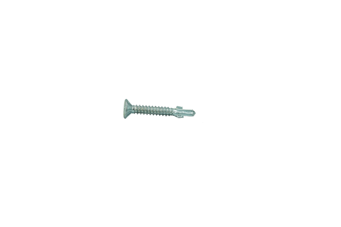 Muro M5 X 37 Mm (#12 X 1-7/16") Self Tapping Thread Screw, #2 Square Drive, Self Drilling Screw Tip, Bright Zinc Coating - 1800 Pcs