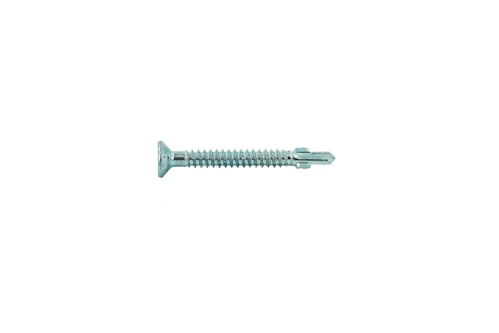Muro M5 X 47 Mm (#12 X 1-3/4") Self Tapping Thread Screw, #2 Square Drive, Self Drilling Screw Tip, Bright Zinc Coating - 1800 Pcs
