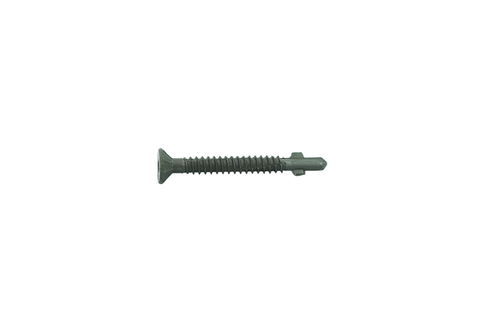 Muro M5 X 47 Mm (#12 X 1-3/4") Self Tapping Thread Screw, #2 Square Drive, Self Drilling Screw Tip, Epoxy Shield Guard Coating , Gray Coil - 1800 Pcs