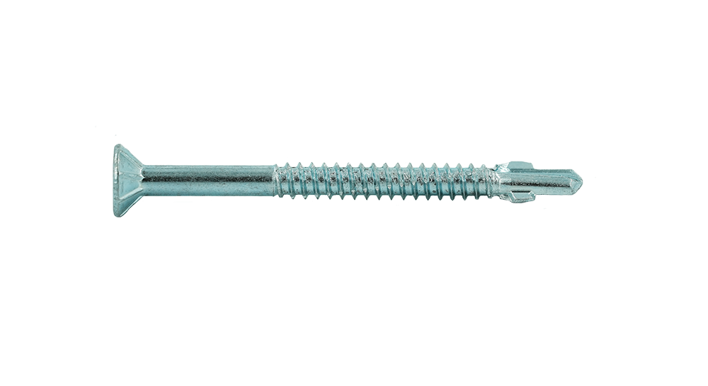 Muro M5 X 62 Mm (#12 X 2-1/2") Self Tapping Thread Screw, #2 Square Drive, Self Drilling Screw Tip, Bright Zinc Coating - 1200 Pcs