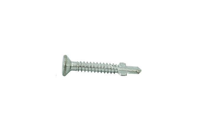 Muro M6 x 44 mm (#14 x 1 3/4") Self Tapping Thread Screw, #3 Square Drive, Self Drilling Screw Tip, Stainless Steel, Type 410 - 1800 Pcs