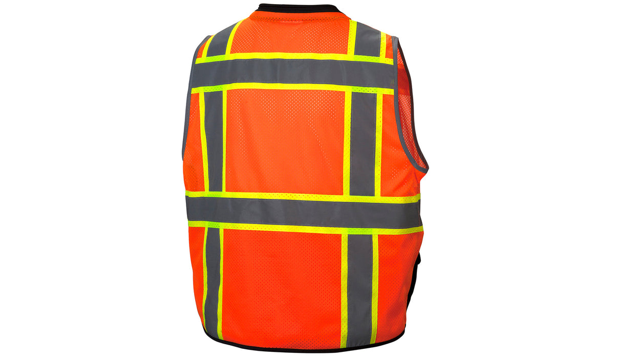 Pyramex Hi-Vis Orange Polyester Mesh Safety Work Vest - 3XL