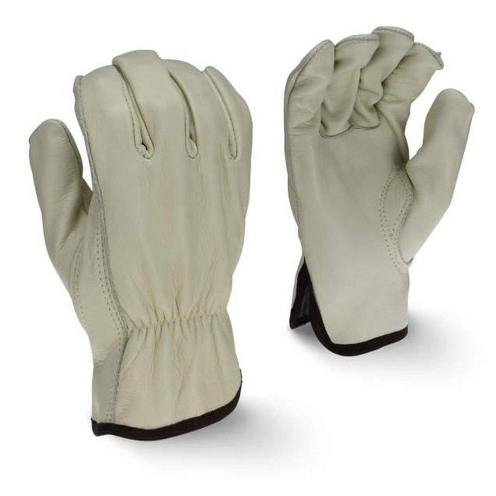 Radians Hi-Viz Standard Grain Cowhide Leather Driver Gloves, Keystone Thumb - Gray/L