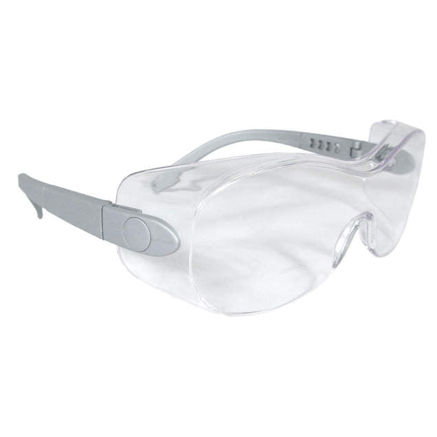 Radians Sheath™ OTG Silver Frame Safety Eyewear, Clear Lens at 50% off