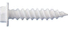 Daggerz 8" x 1/2" Unslotted Hex Washer Head White Metal Screws - 15000 Qty