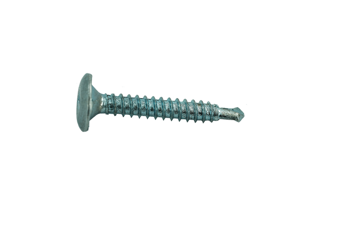 Muro #10 X 1-1/4" Fine Thread Screw, Lock Head, #2 Square Drive, Self Drilling Screw Tip, Bright Zinc Coating - 2000 Pcs