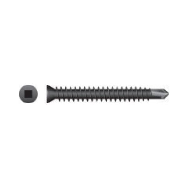 Intercorp #7 x 1" Square Drive Trim Head Type 2 Self-Drilling Screws, Phosphate - 10000 Qty