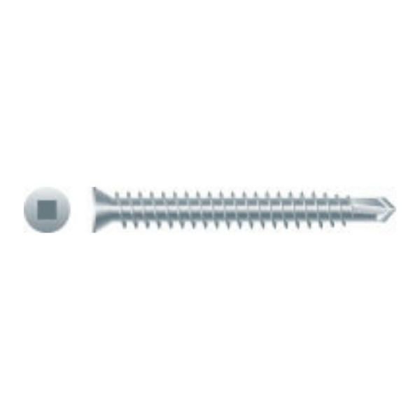 Intercorp #8 x 3" Square Drive Trim Head Type 2 Self-Drilling Screws, Zinc Plated - 2000 Qty