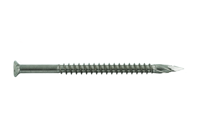Muro #10 x 3" Coarse Thread Exotic Hardwood Screw ,Flat Head, Sharp Arrow Point Screw Tip, Torx 20 Drive, 305 Stainless Steel - 900 Pcs