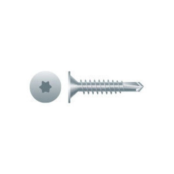 Intercorp #10-16 x 3/4" Star Drive Wafer Head Type 3 Self-Drilling Screws, Zinc-Plated - 7000 Qty