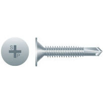 Intercorp #1/4-14 x 1-7/8" Phillips Wafer Head Type 3 Self-Drilling Screws, Zinc-Plated - 1500 Qty