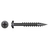 Intercorp #6 x 1-1/4" Phillips Drive Pan Head Fine Thread Type 17 Wood Screws, Black Oxide - 8000 Qty