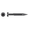 Intercorp #6 x 1-1/4" Square Drive Pan Head Coarse Thread Type 17 Wood Screws, Black Oxide - 8000 Qty
