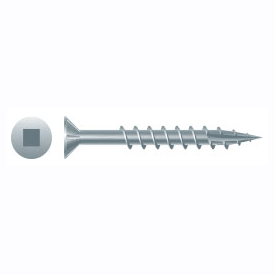 Intercorp #8 x 1-1/4" Square Drive Flat Head Nibs Type 17 Particle Board Screws, Zinc - 8000 Qty