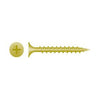 Intercorp #9 x 3" Star Flat Head Nibs Coarse Thread Type 17 Deck Screws, Zinc Yellow - 2000 Qty