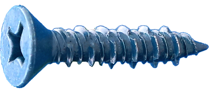 Dagger-Con 1/4" x 5" Phillips Flat Head Blue Concrete Screws - 500 Qty