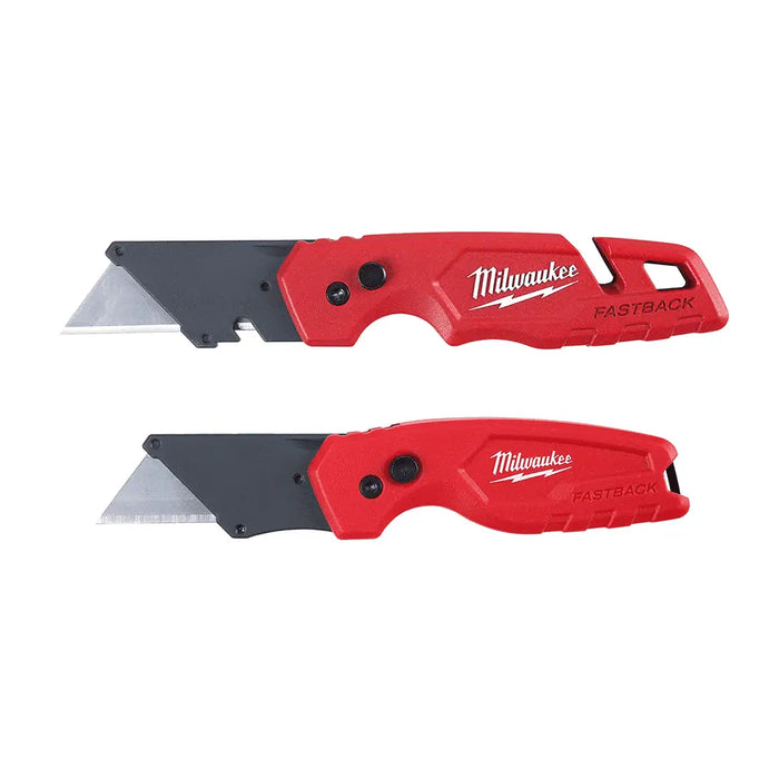 Milwaukee 48-22-1503 FASTBACK Folding Utility Knife Set – 6.87", 2-Pack