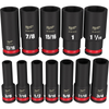 Milwaukee Shockwave Impact Duty 1/2" Drive Sae Deep 6 Point Socket Set 12Pc