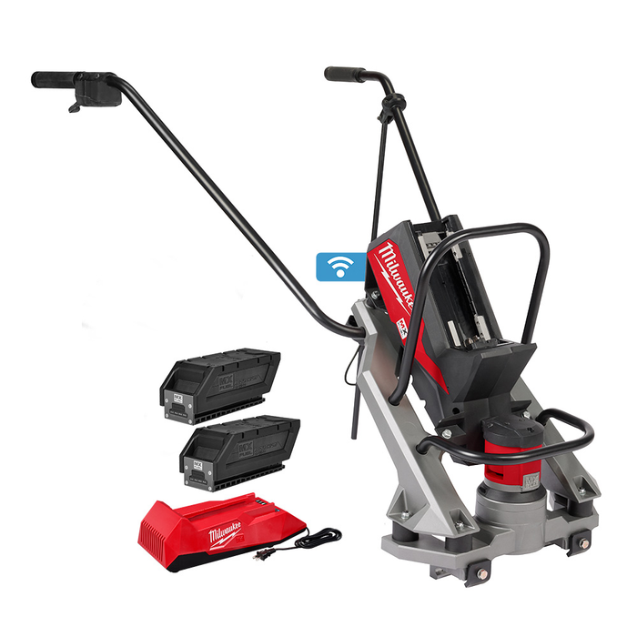 Milwaukee MX FUEL concrete vibratory screed kit for slab leveling and finishing