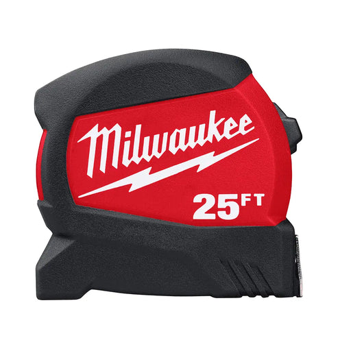  Milwaukee 48-22-0425 25 ft. Compact Wide Blade Tape Measure – Heavy-Duty, Easy Read