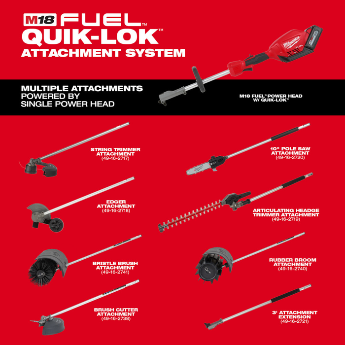 Milwaukee M18 Fuel Quik-Lok String Trimmer Attachment — Power Bolt