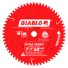 Diablo 7-1/4" x 60-Teeth Ultra Finish Carbide Saw Blade for Wood